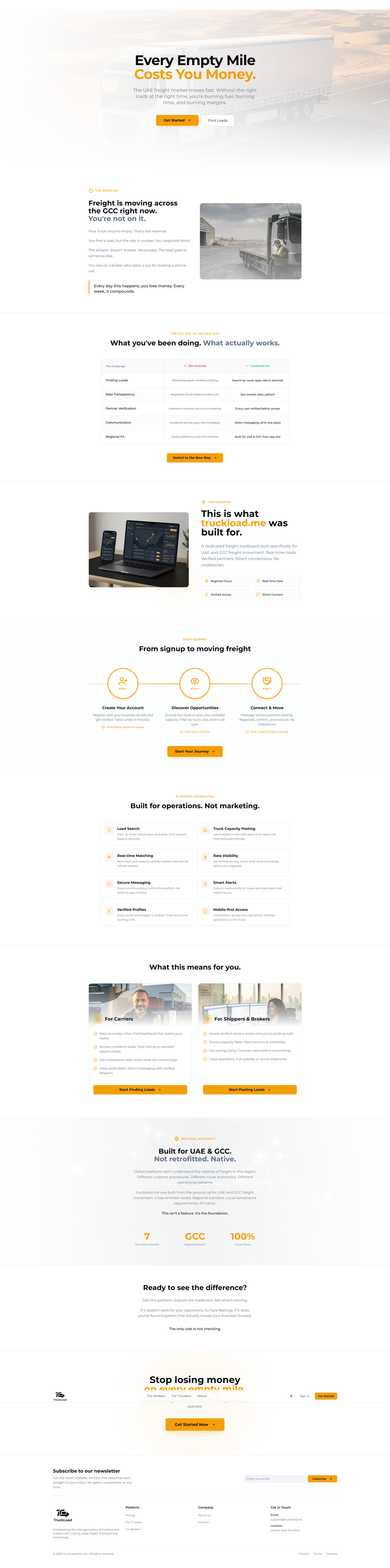 Truckload.me website screenshot